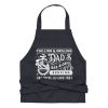 Dad’s BBQ Apron Chilling and Grilling Organic Cotton Apron