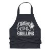 Chilling & Grilling BBQ Apron Beers & Barbeque Organic cotton apron
