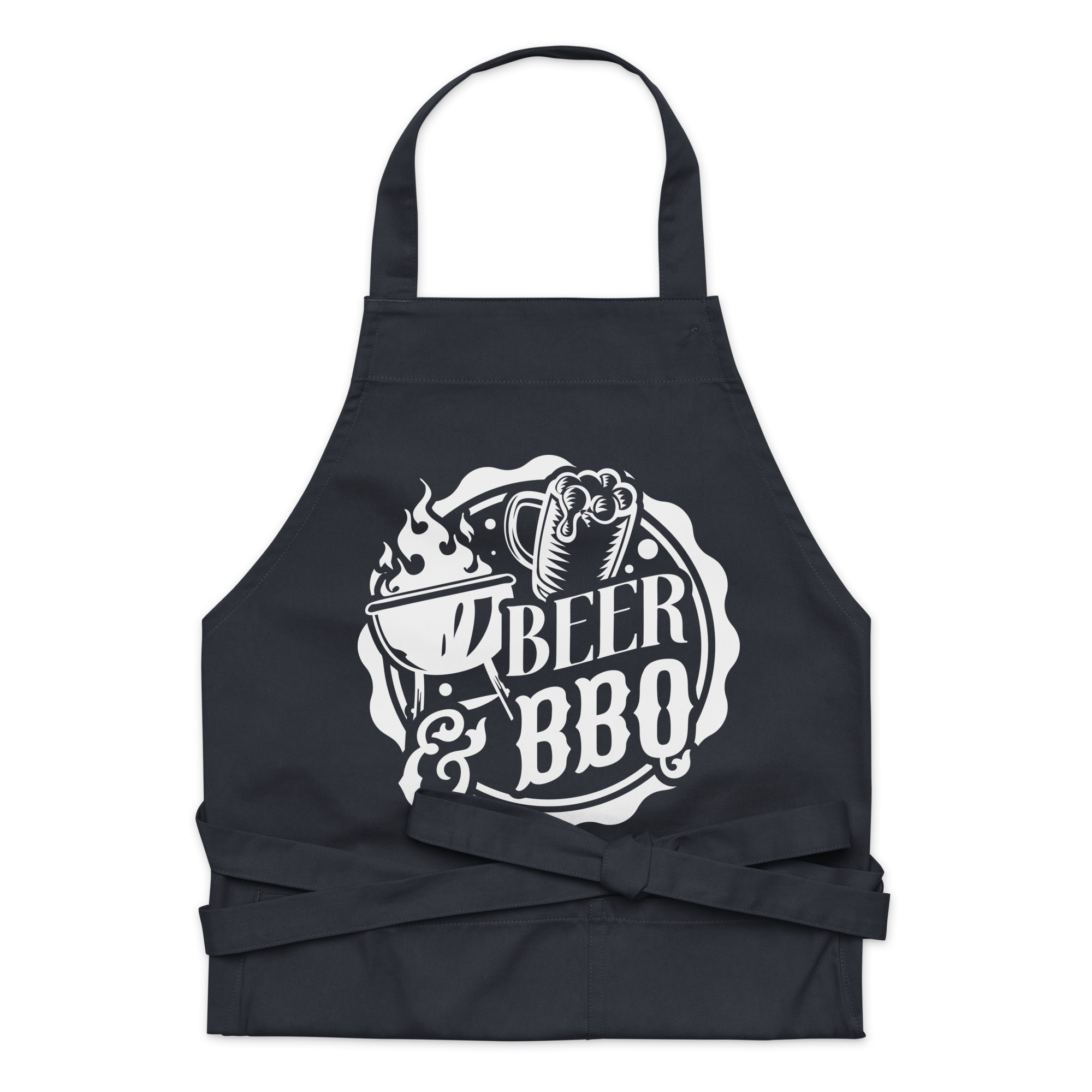 Beer & BBQ Apron Chef Barbeque Organic cotton apron