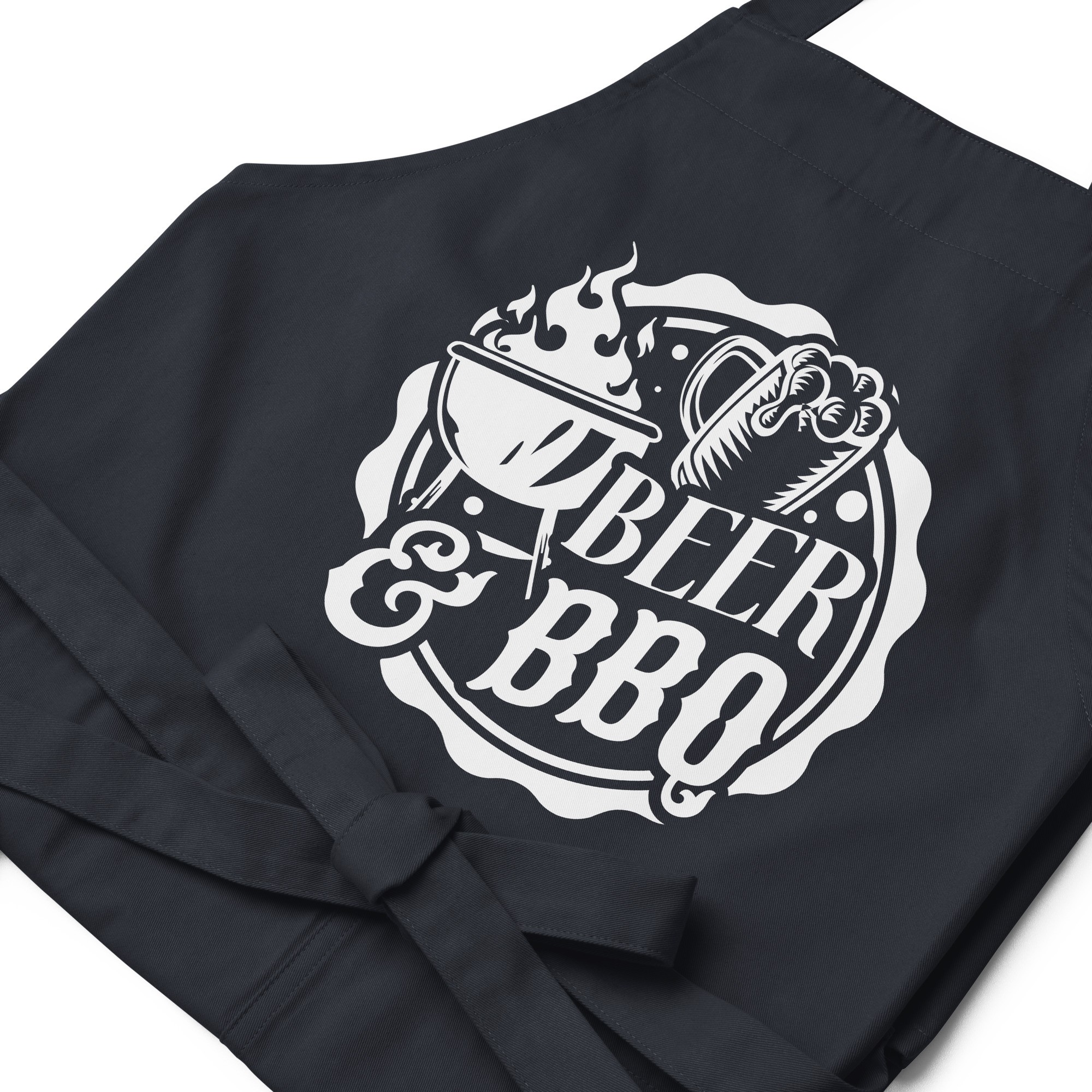 Beer & BBQ Apron Chef Barbeque Organic cotton apron