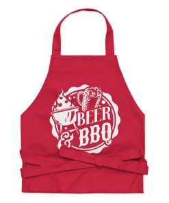 Beer & BBQ Apron Chef Barbeque Organic cotton apron