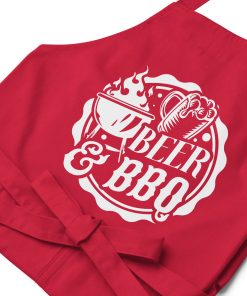 Beer & BBQ Apron Chef Barbeque Organic cotton apron