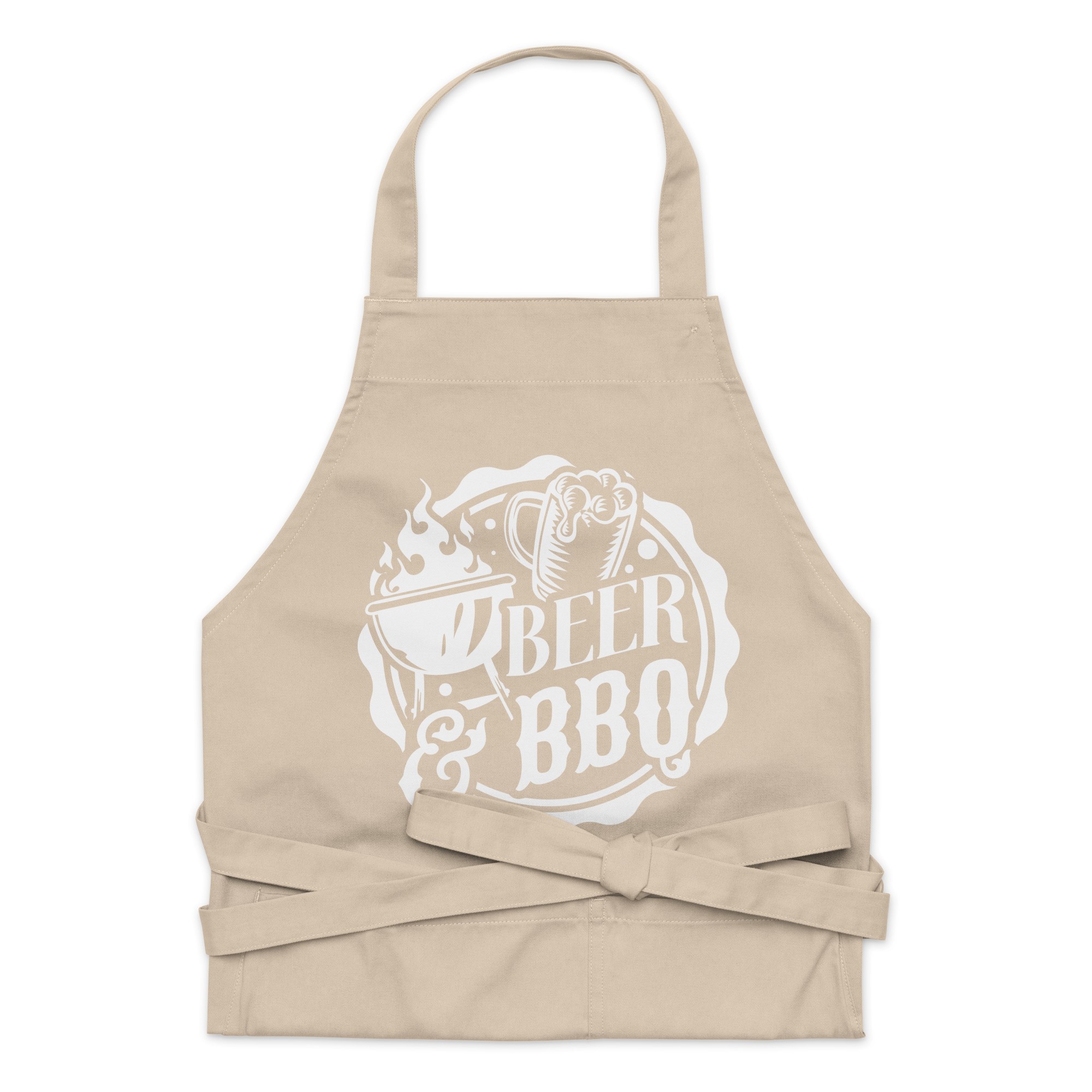 Beer & BBQ Apron Chef Barbeque Organic cotton apron