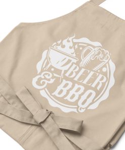 Beer & BBQ Apron Chef Barbeque Organic cotton apron