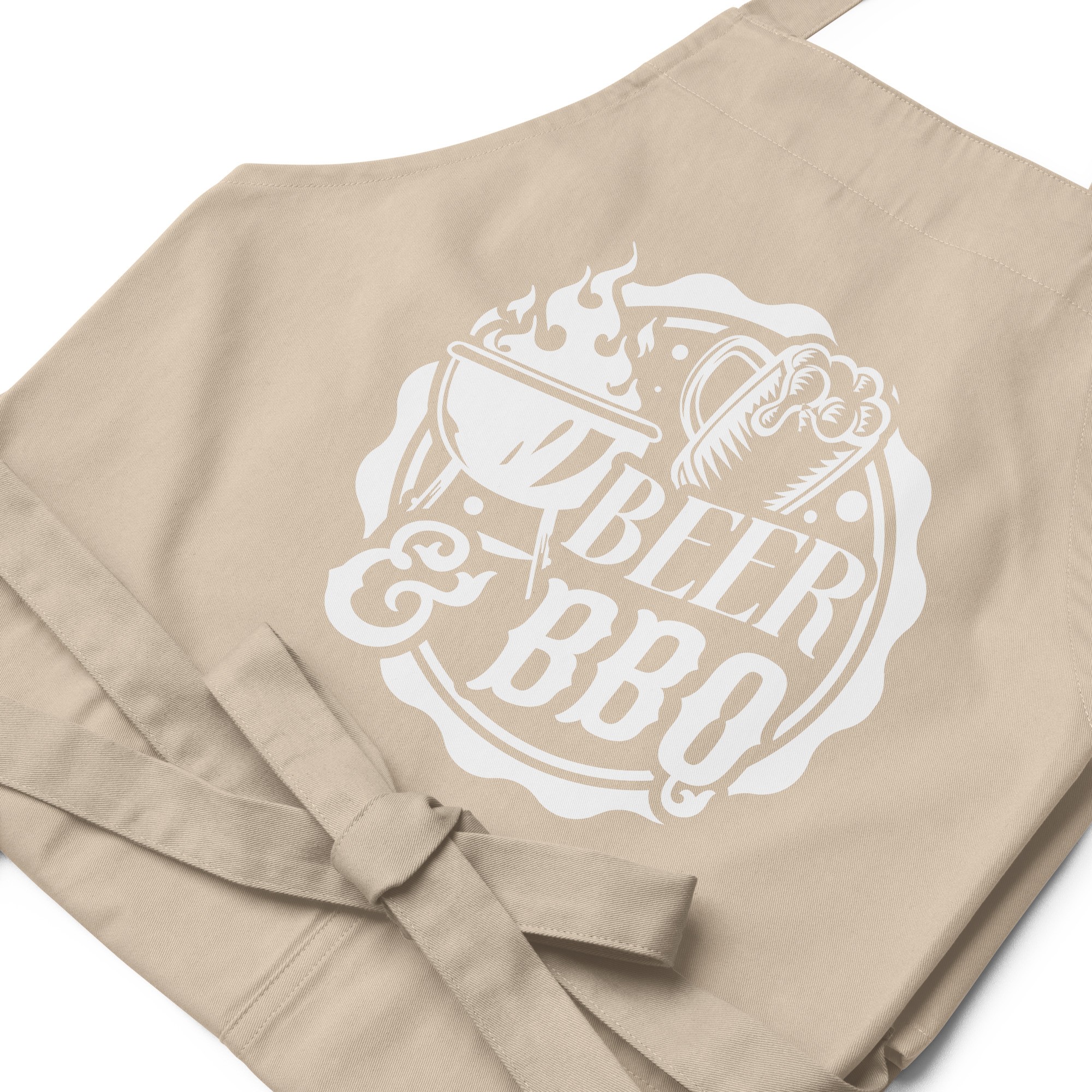 Beer & BBQ Apron Chef Barbeque Organic cotton apron