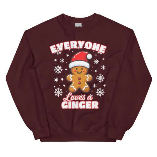 Everyone Loves A Ginger Christmas Jumper for Gingers Gingerbread