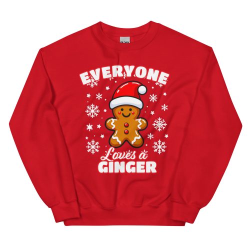 Everyone Loves A Ginger Christmas Jumper for Gingers Gingerbread