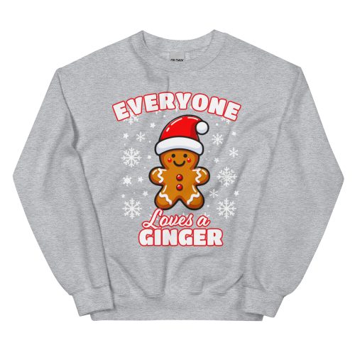 Everyone Loves A Ginger Christmas Jumper for Gingers Gingerbread