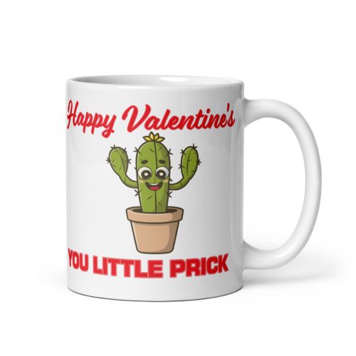 Happy Valentines You Little Prick Cactus Mug