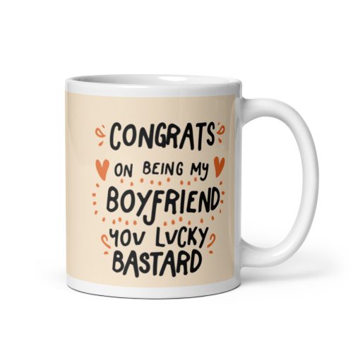 Boyfriend Mug Valentines Birthday Congrats On Being My Boyfriend