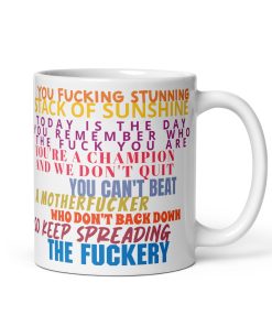 Motivational Morning Mug Present Gift Fun Mug To Motivate