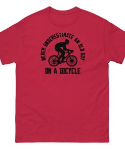 Never Underestimate An Old Guy On A Bicycle T-shirt for Cyclists