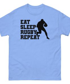 Eat Sleep Rugby Repeat T-shirt Rugby Fans T-shirt