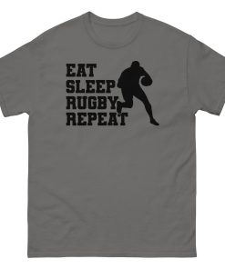 Eat Sleep Rugby Repeat T-shirt Rugby Fans T-shirt