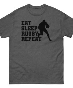 Eat Sleep Rugby Repeat T-shirt Rugby Fans T-shirt