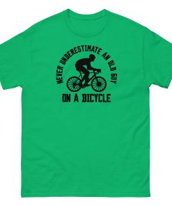 Never Underestimate An Old Guy On A Bicycle T-shirt for Cyclists