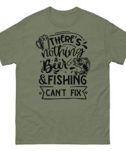 Fishing T-shirt There’s Nothing A Beer & Fishing Can’t Fix