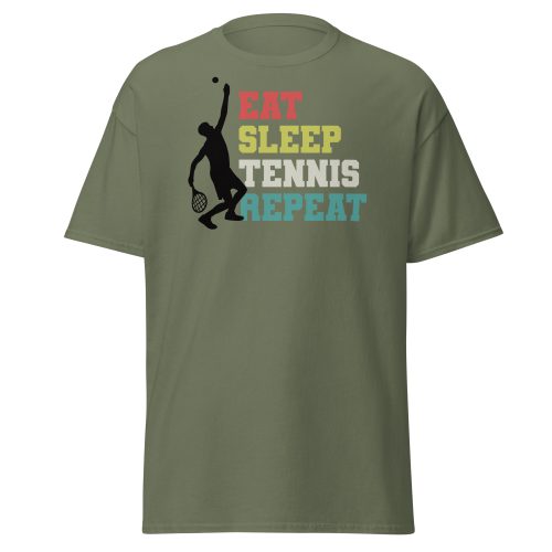 Eat Sleep Tennis Repeat T-shirt Fun T-shirt For Tennis Players