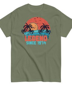 50th Birthday T-Shirt Legend Since 1974 Birthday Present