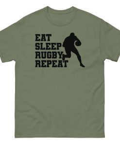 Eat Sleep Rugby Repeat T-shirt Rugby Fans T-shirt