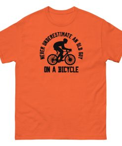 Never Underestimate An Old Guy On A Bicycle T-shirt for Cyclists