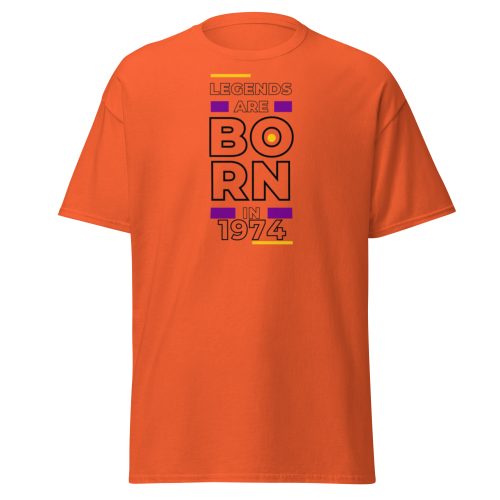 Legends Are Born in 1974 50th Birthday T-shirt For Him