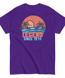 50th Birthday T-Shirt Legend Since 1974 Birthday Present