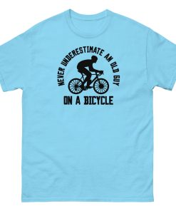 Never Underestimate An Old Guy On A Bicycle T-shirt for Cyclists