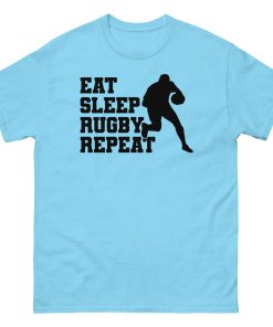 Eat Sleep Rugby Repeat T-shirt Rugby Fans T-shirt
