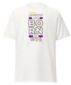 Legends Are Born in 1974 50th Birthday T-shirt For Him