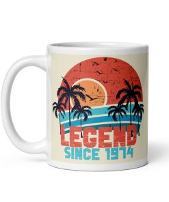 50th Birthday Mug Legend Since 1974 Birthday Mug