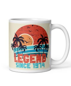 50th Birthday Mug Legend Since 1974 Birthday Mug