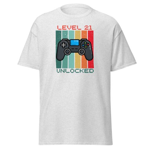 21st Birthday T-shirt Gamer Controller Level 21 Unlocked