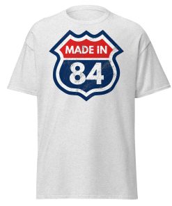 40th Birthday T-shirt Made in 84 Route Sign 1984