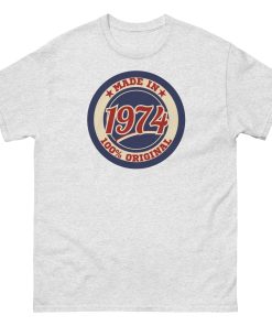 50th Birthday T-shirt Made in 74 Route Sign 1974