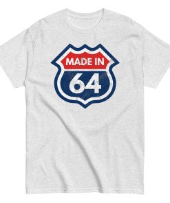 60th Birthday T-Shirt Made In 64 Route Sign 1964