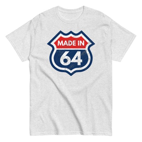 60th Birthday T-Shirt Made In 64 Route Sign 1964