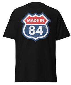 40th Birthday T-shirt Made in 84 Route Sign 1984