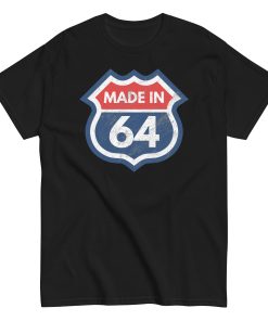 60th Birthday T-Shirt Made In 64 Route Sign 1964