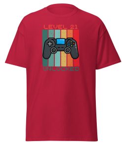 21st Birthday T-shirt Gamer Controller Level 21 Unlocked