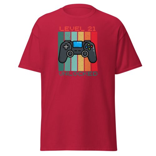 21st Birthday T-shirt Gamer Controller Level 21 Unlocked