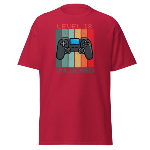 18th Birthday T-shirt Gamer Controller Level 18 Unlocked
