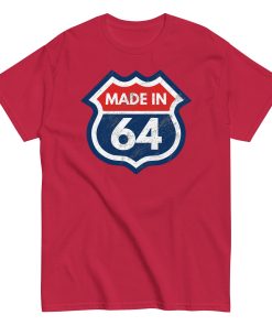 60th Birthday T-Shirt Made In 64 Route Sign 1964