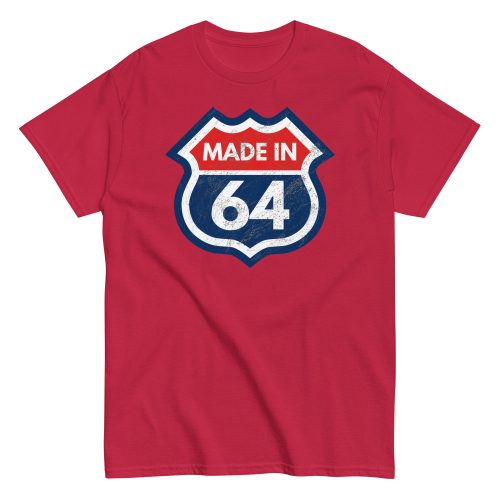 60th Birthday T-Shirt Made In 64 Route Sign 1964