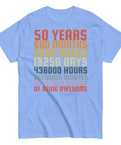 50 Years Old 50th Birthday Vintage Months Days Retro Gift T-Shirt