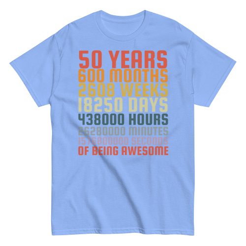 50 Years Old 50th Birthday Vintage Months Days Retro Gift T-Shirt