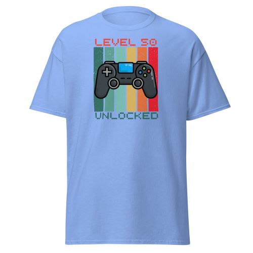 50th Birthday T-shirt Gamer Controller Level 50 Unlocked