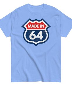 60th Birthday T-Shirt Made In 64 Route Sign 1964