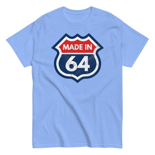 60th Birthday T-Shirt Made In 64 Route Sign 1964