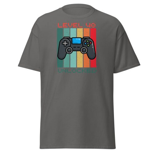 40th Birthday T-shirt Gamer Controller Level 40 Unlocked